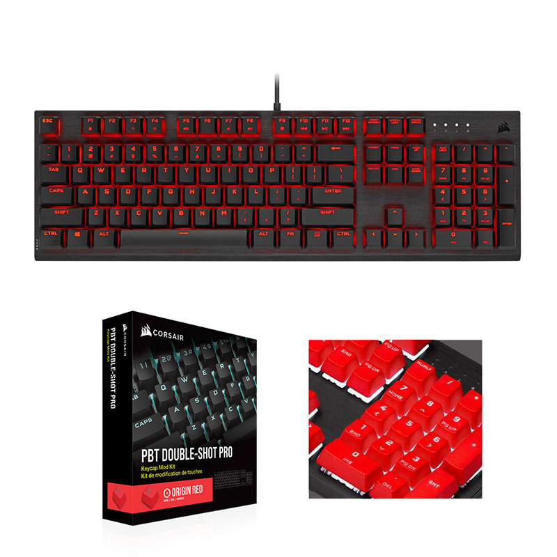 CORSAIR K60 PRO + PBT Double-shot Keycaps Pro