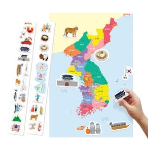 자석나라 자석이 붙는 한국지도 40x60 한국사 사회교구 우리나라_이미지