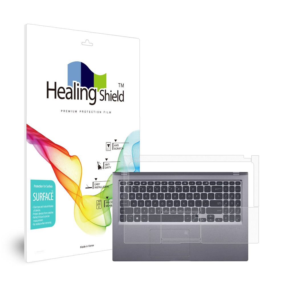 폰트리 힐링쉴드 ASUS D515UA 무광 외부보호필름 팜레스트/터치패드 2매_이미지