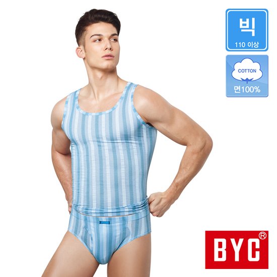BYC 런닝 맥시 삼각팬티 세트 BYL1258 (1세트)_이미지