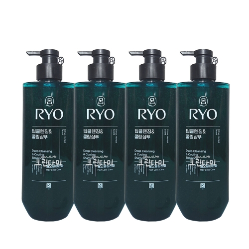 아모레퍼시픽 려 청아 딥클렌징 쿨링 샴푸 592ml (4개)