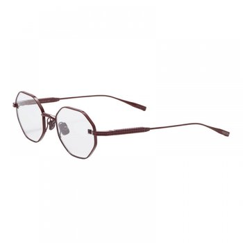 발렌티노 안경 지오메트릭 풀 림, 보르도 프레임 앤 클리어 데모 렌즈 Vlx-122B 레드