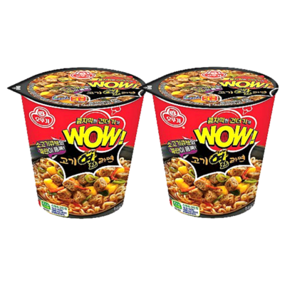 오뚜기 WOW 고기 열라면 80g (2개)