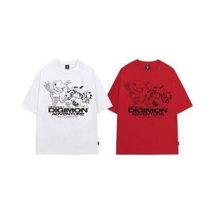 오드스튜디오 ODDSTUDIO 디지몬 어드벤처 AgumonGabumon Overfit T-shirt 2C오로 OLOR 919343_이미지