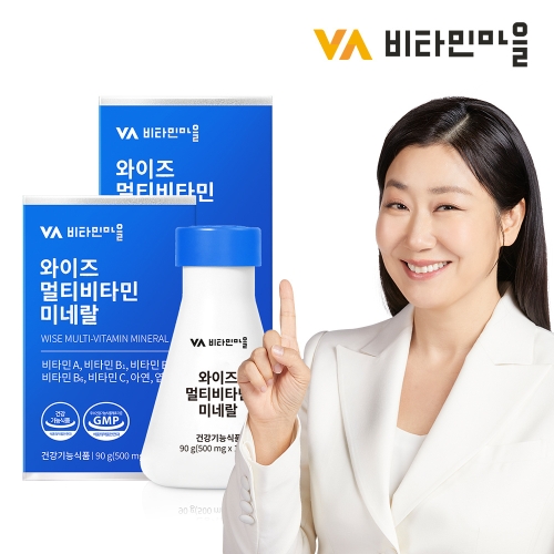 비타민마을 와이즈 멀티비타민 미네랄 500mg 180정 (2개)