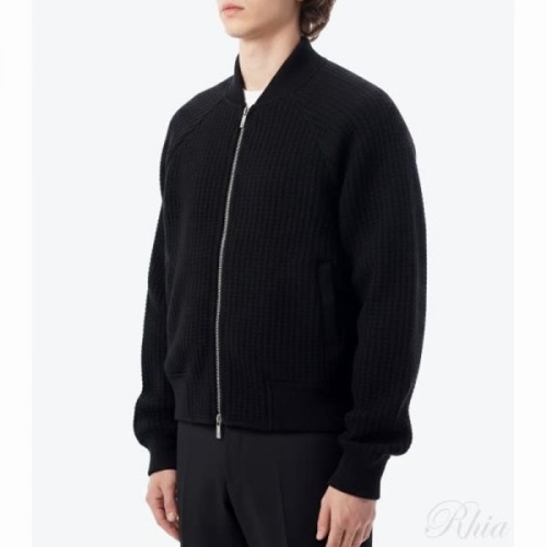  톰브라운 남성 울 와플 래글런 4바 봄버 자켓 MJT549A 05396 001
