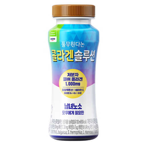 풀무원다논 콜라겐 솔루션 저분자 피쉬 콜라겐 1000mg 130ml (4개)