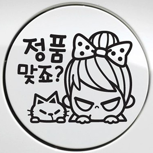 제제데코 정품맞죠 주유구 스티커