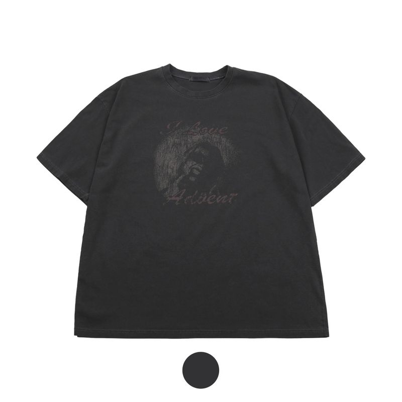 리미드 남성 루즈핏 인물프린트 티셔츠 RM-TSH-GLASS 01.RM-TSH-GLASS-차콜 FREE 01.RM-TSH-GLASS-차콜/FREE