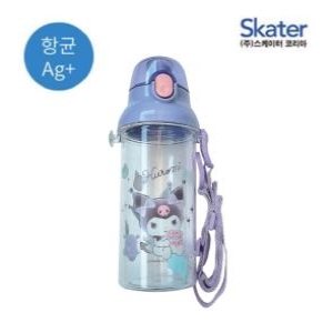 쿠로미 원터치 어깨끈 클리어 보틀 물통 물병 480ml