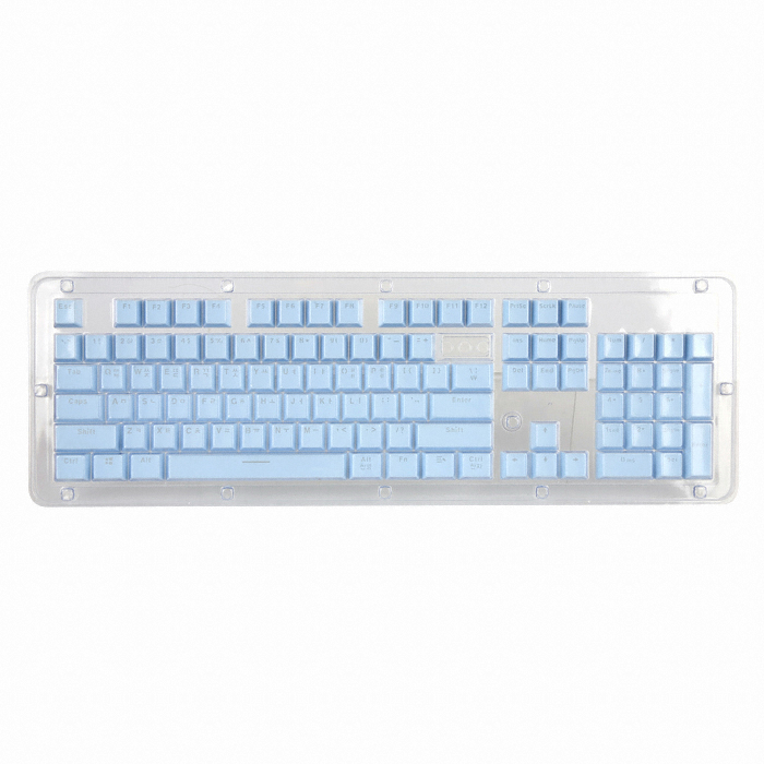 앱코 HACKER PBT 이중사출 컬러 키캡 LP 104키 (블루)_이미지
