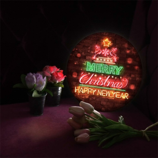 LED 네온느낌크리스마스트리 액자 무드등 45cm