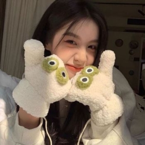 캐릭터 벙어리장갑 겨울 기모 방한 학생 여성 털장갑 WFFK0ED 34751017