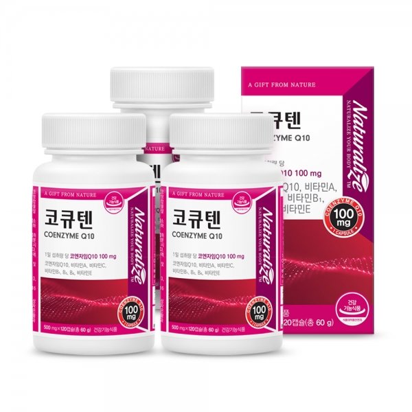 내추럴라이즈 코큐텐 코엔자임 Q10 500mg 120캡슐 (3개)_이미지