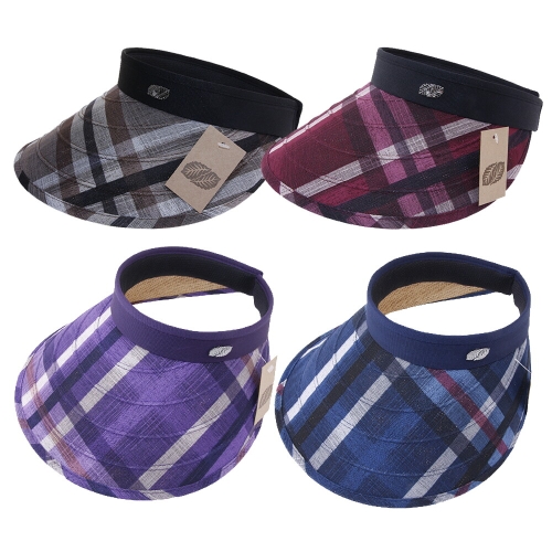 디꾸보 썸머 체크 포인팅 썬캡 모자 H-CR445