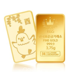 한국표준금거래소 황금 닭 동물 골드바 3.75g (1개)_이미지