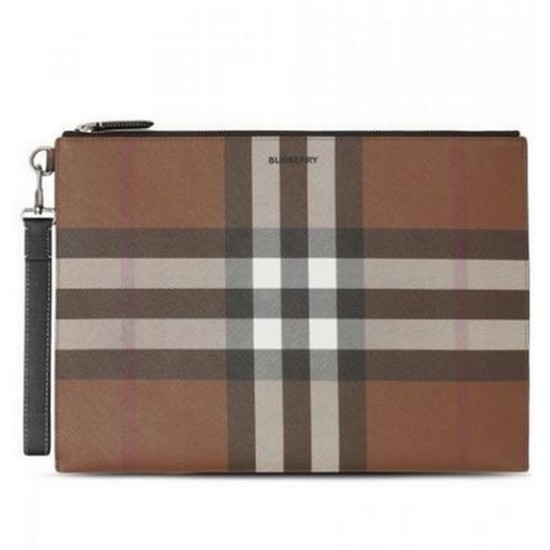 버버리 라지 체크 패턴 파우치 8036673
