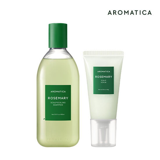 로즈마리 스칼프 스케일링 샴푸 400ml+스크럽 165g 2종세트
