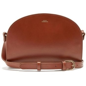  아페쎄 Half moon 하프문 스무스 레더 숄더백 브라운 PXADM F61048 CAD 72060714