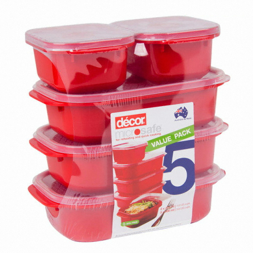 데코어 ㅤ마이크로세이프 사각찬통 5종세트_이미지