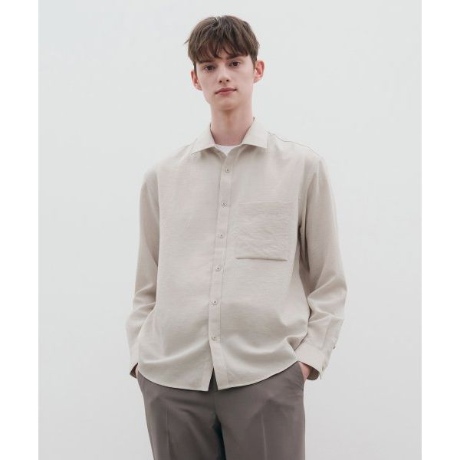 린넨라이크 세미오버 셔츠 MXWS3102