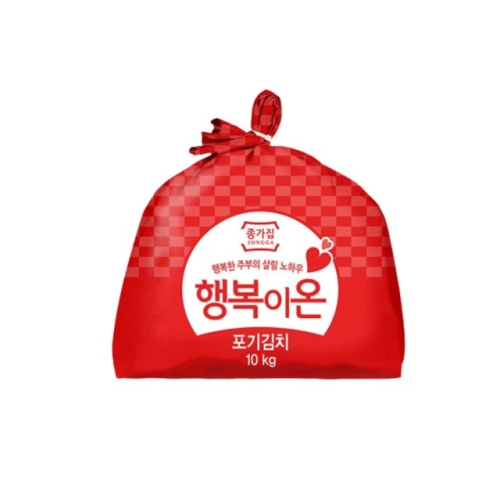 대상 종가 행복이온 포기김치 10kg (2개)