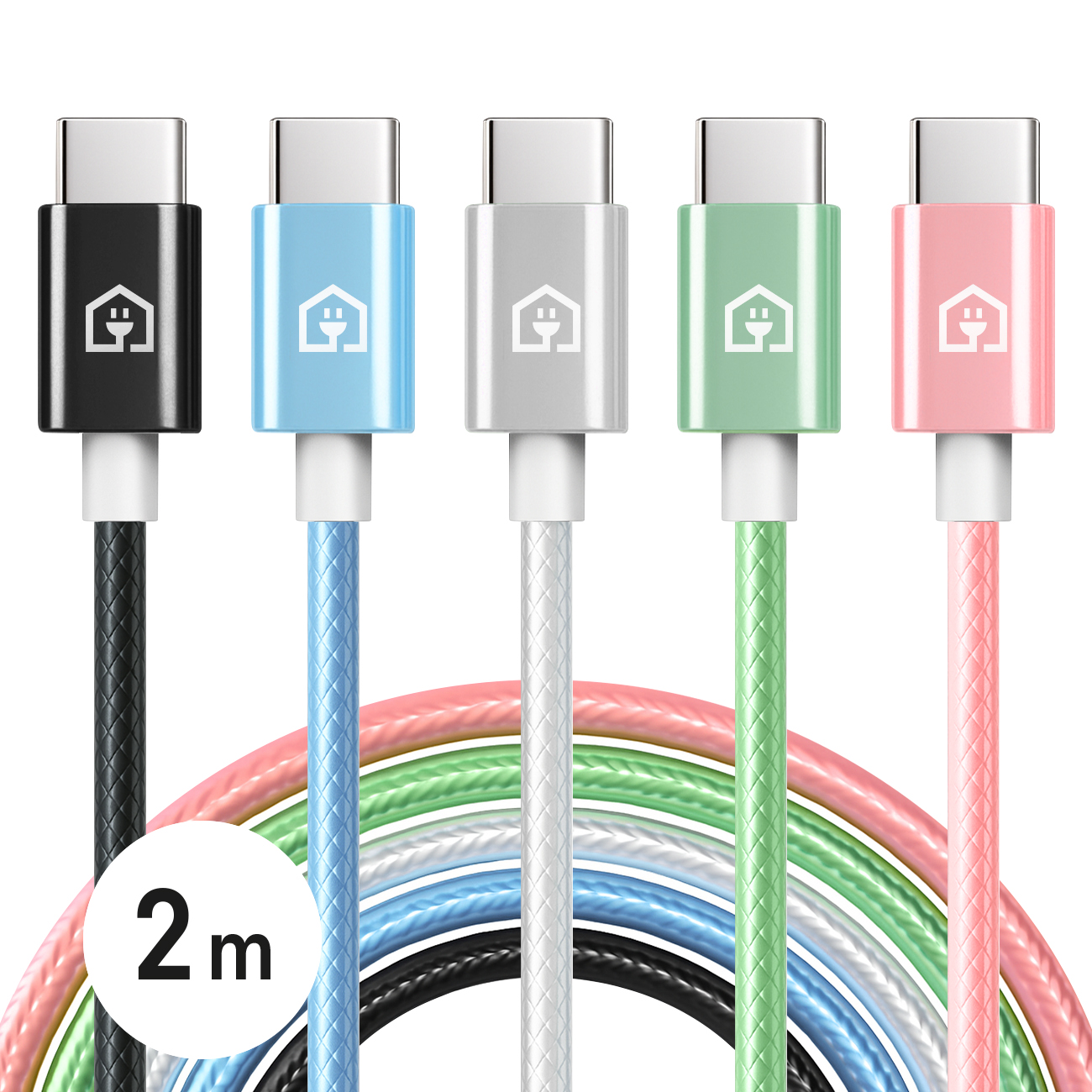 쿠팡 홈플래닛 27W C타입 볼트우븐 케이블 혼합색상