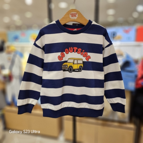 코코리따 원픽 스트라이프 스웻 셔츠 CEMA242E2