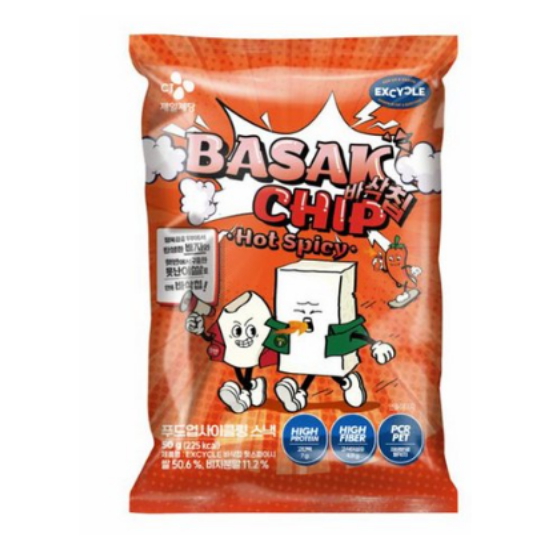 CJ제일제당 EXCYCLE 바삭칩 핫스파이시 50g (21개)