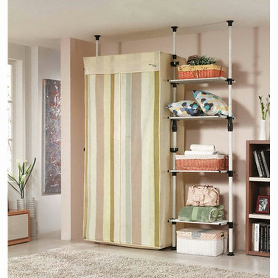 심텍 폭조절 선반 4단 행거 커버_이미지