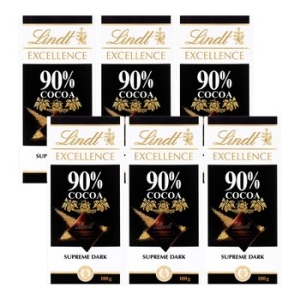 린트 엑셀런스 90% 카카오 다크 초콜렛 99g [6개]