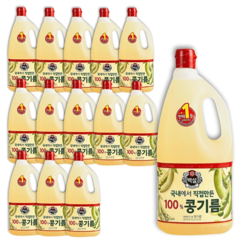 백설 콩기름 1.8L (14개)_이미지