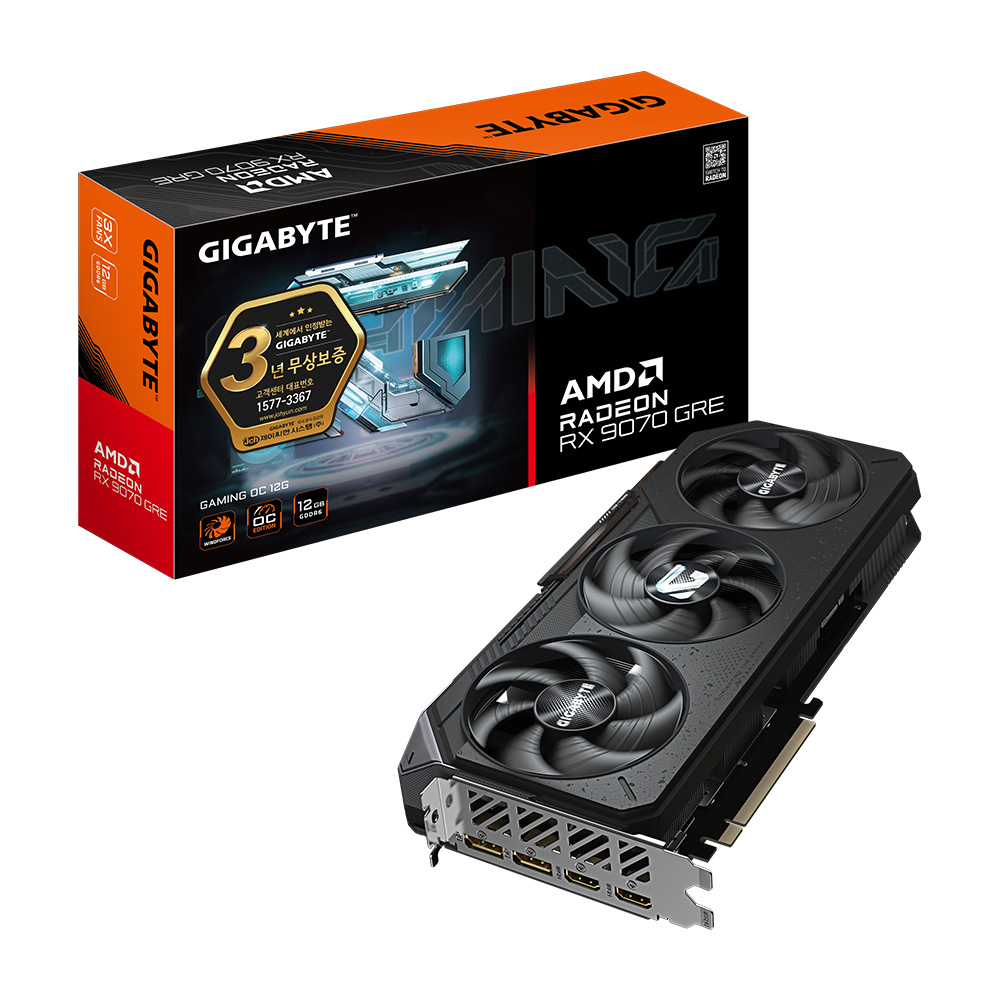GIGABYTE 라데온 RX 9070 GRE Gaming OC D6 12GB 제이씨현이미지입니다. 누르면 해당 게시물로 새창이동합니다.