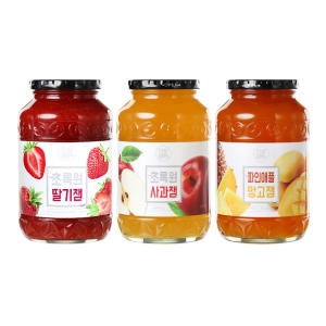 초록원 딸기잼 +사과잼 +파인애플망고잼 3KG 토스트