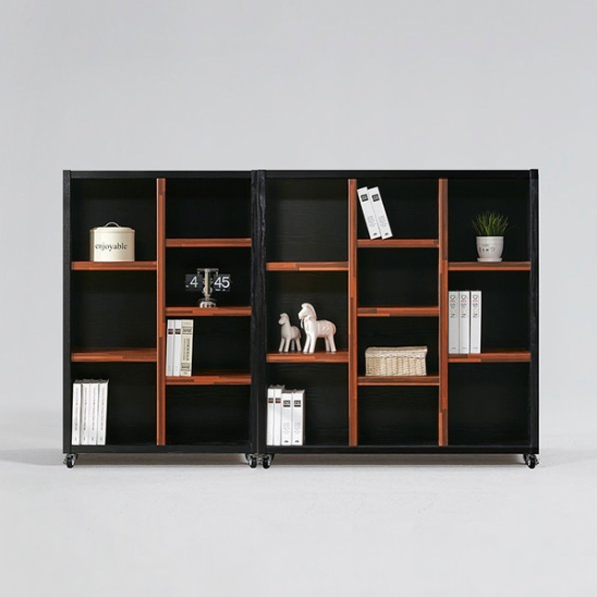 플레인홈 데얼 3단 이동식 오픈 책장 C타입 세트 2060_이미지