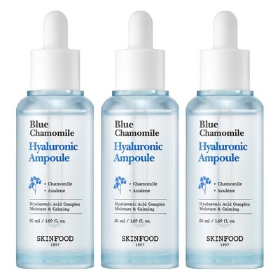 스킨푸드 블루 캐모마일 히알루로닉 앰플 50ml (3개)_이미지