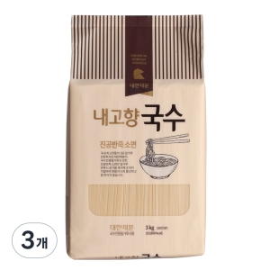 곰표 내고향국수 진공 소면 3kg 3개_이미지