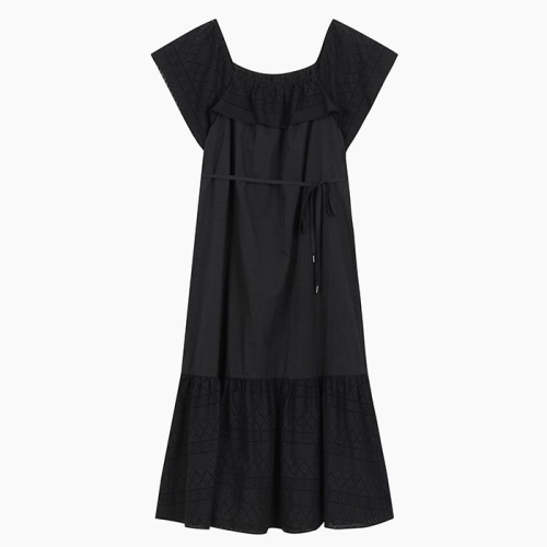  SISLEY Online Exclusive 레이스 패치 훌 원피스_SAOPE3541BK