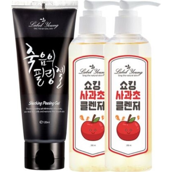 라벨영 쇼킹 사과초 클렌저+죽음의 필링젤 3종 세트