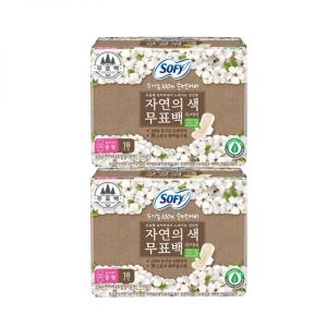 쏘피 유기농 100% 순면커버 자연의 색 무표백 속커버 중형 18개 (2팩(36개))_이미지
