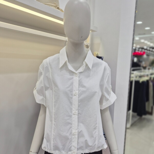 꼼빠니아 패플 롤업 반팔 스트링 셔츠 CAFU5-WRC220-120_J