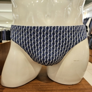 와코루 폴리 스판 지그재그 나염 남성삼각팬티 WMP2420P-NB