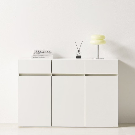 커스트 3단 다용도 슬림 높은 서랍 수납장 1200