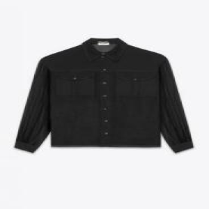  생로랑 실크 쉬폰 셔츠 BLACK 788262Y115W1000 여성