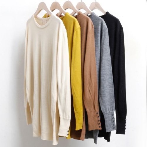 아이우먼 빅사이즈티 3321L512 슬림골지소매니트 RM_이미지