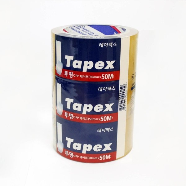 테이팩스 OPP투명테이프 50mm x 50m (3개)_이미지