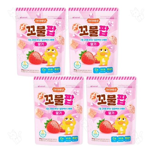 아이배냇 꼬물팝 딸기 30g (4개)_이미지