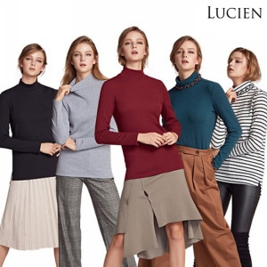 루시앙 여성 에센셜 기모 터틀넥 티셔츠 307926