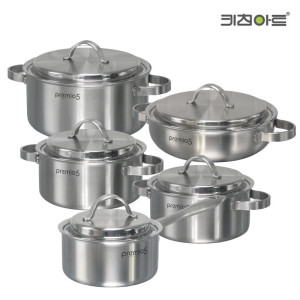 프리미오 통5중 냄비 5종 (편수16+양수18,20,24+전골24)