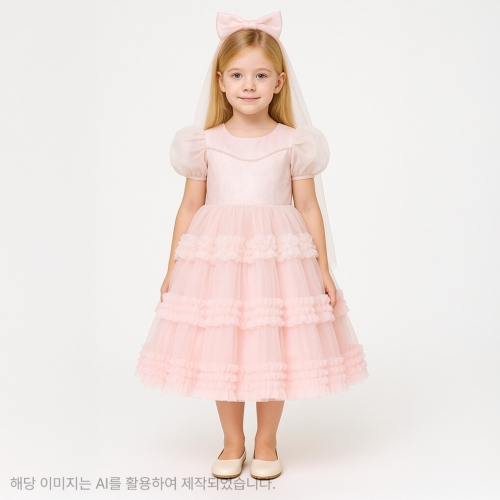 로엠걸즈 아동 그라데이션 프릴 샤 드레스원피스 RGOW25A1P